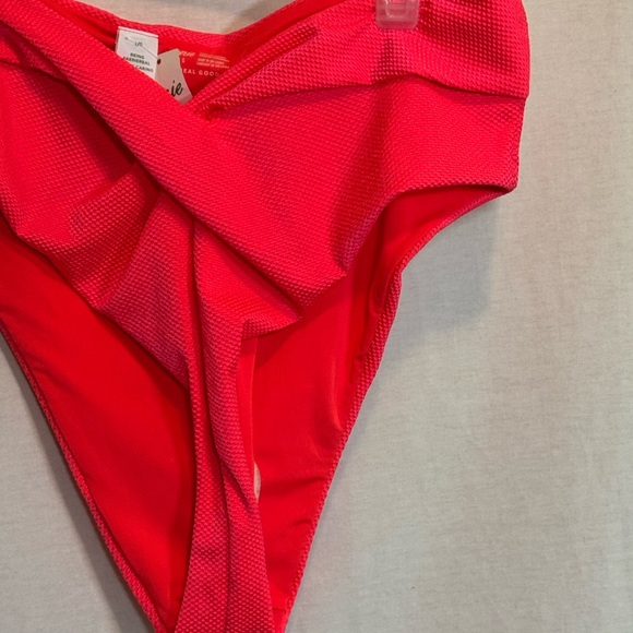 AA-466 Aerie NWT High Cut Cheeky Pink Summer Swim Bikini Bottoms Size L - Picture 3 of 12